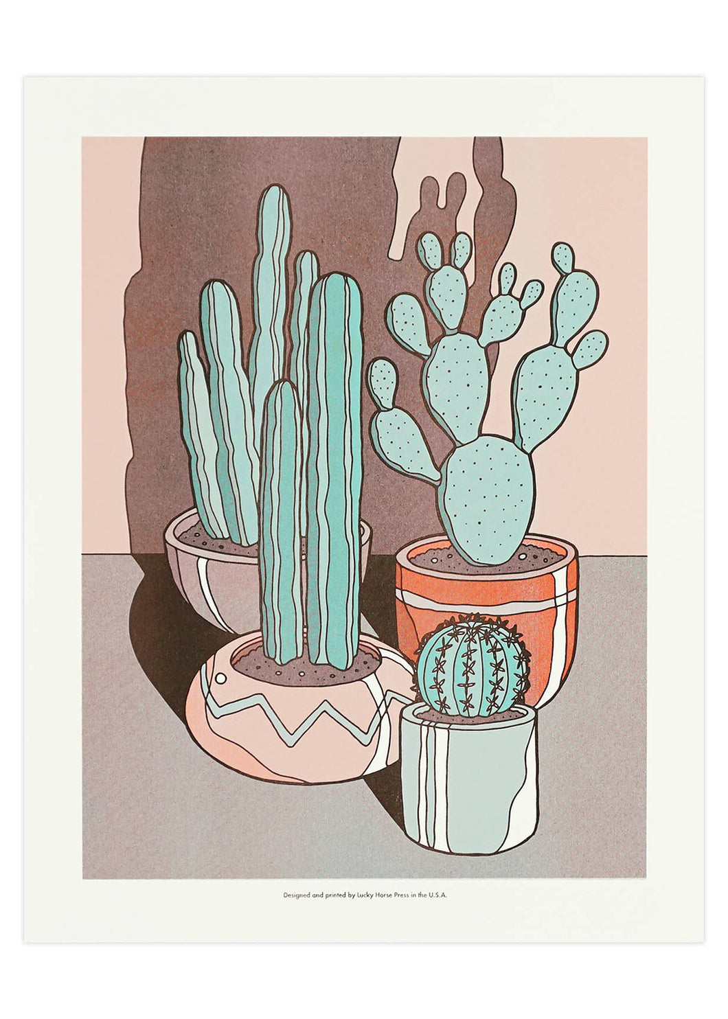 Sunny Cacti Art Print - Tigertree