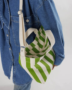 Horizontal Zip Duck Bag - Green Awning Stripe - Tigertree