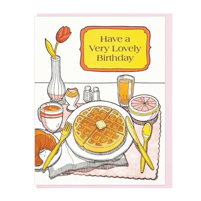 Lovely Breakfast Birthday Card - Tigertree