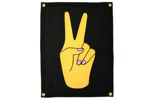 Peace Sign Camp Flag - Tigertree