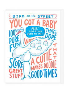 Bird On The Street Card - Tigertree