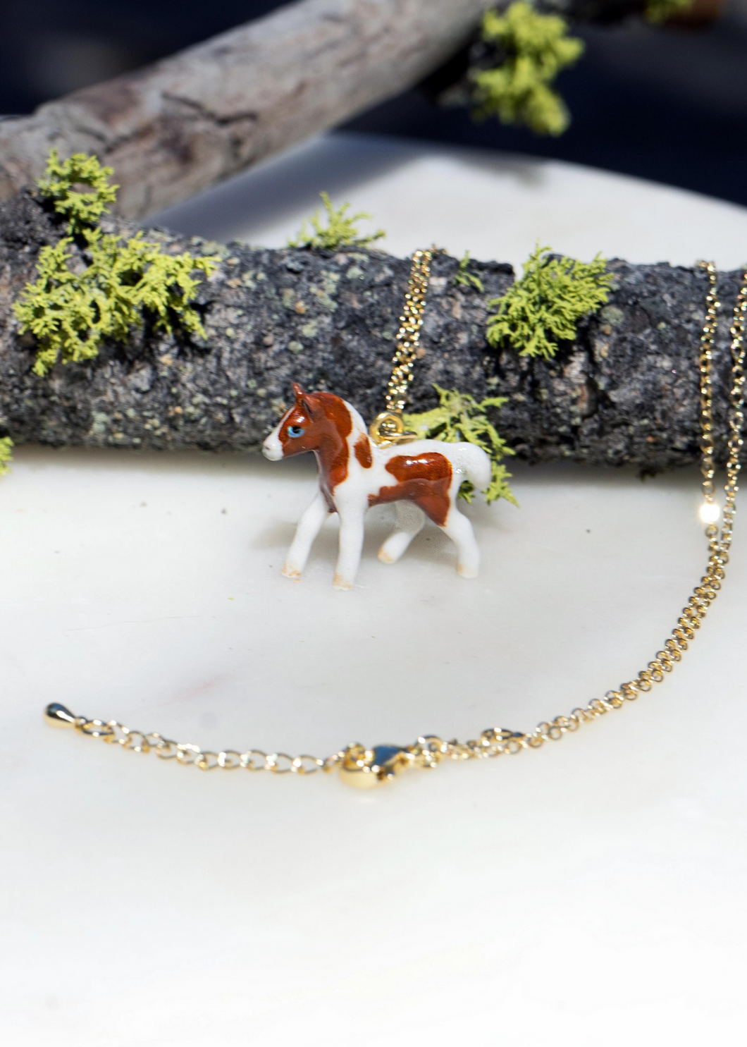 Tiny Yay or Neigh Necklace - Tigertree