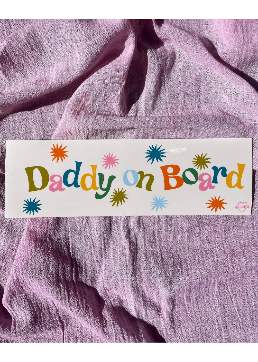 Daddy On Board Bumper Sticker - Tigertree