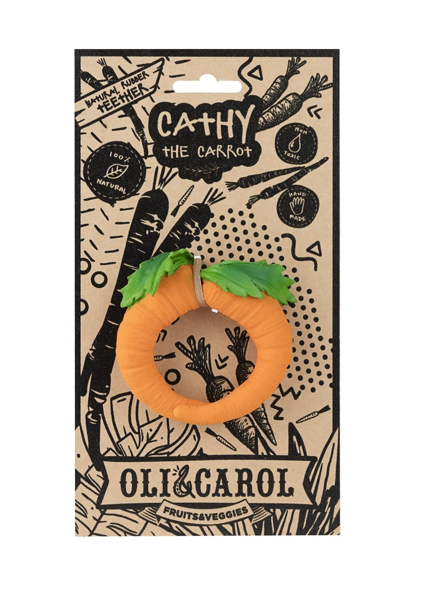 Cathy Carrot Chewable Toy by Oli & Carol