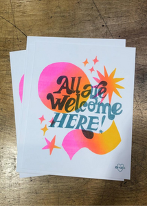 8"x10" All Are Welcome Here Print - Tigertree