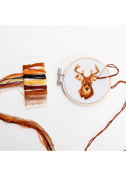 Mini Cross Stitch Kit - Deer - Tigertree