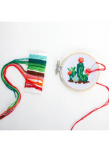 Load image into Gallery viewer, Mini Cross Stitch Embroidery Kit - Cactus - Tigertree
