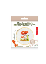 Load image into Gallery viewer, Mini Cross Stitch Kit - Mushroom - Tigertree
