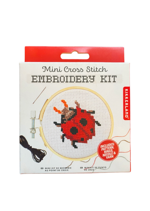 Mini Cross Stitch Embroidery Kit - Ladybug - Tigertree