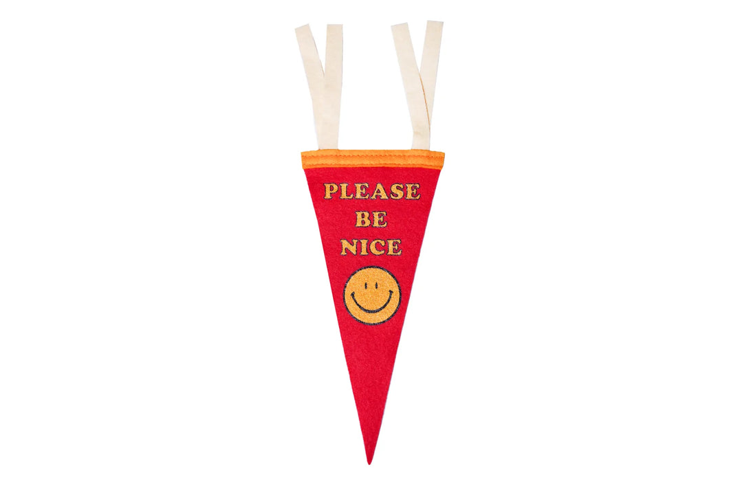 Please Be Nice Mini Pennant - Tigertree