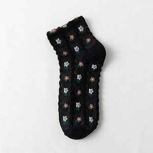 Floral Cable Socks - Tigertree