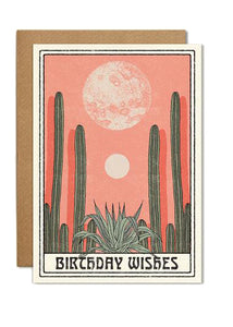 Cactus Birthday Wishes Card - Tigertree