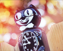 Load image into Gallery viewer, Black Kit-Cat Clock - Tigertree

