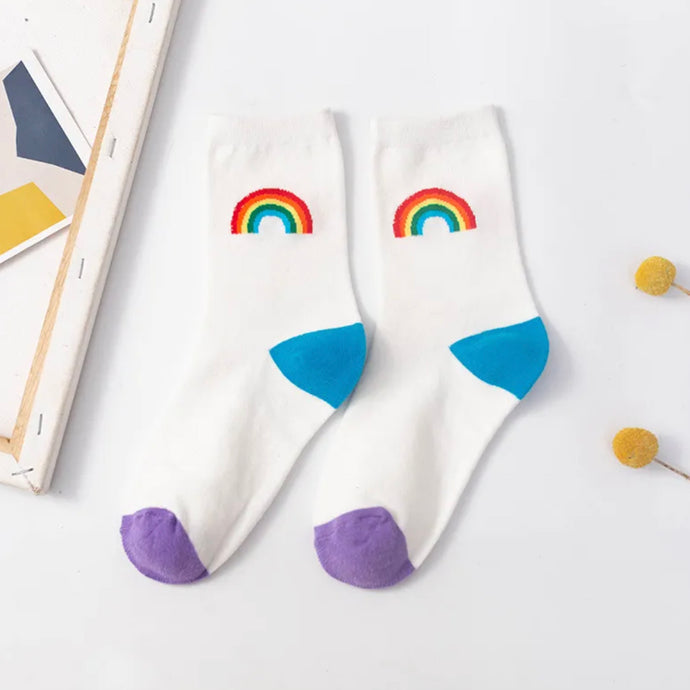 Cap Toe Rainbow Socks - Tigertree