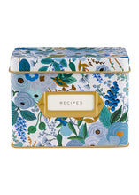 Load image into Gallery viewer, Garden Party Blue Recipe Box - Tigertree

