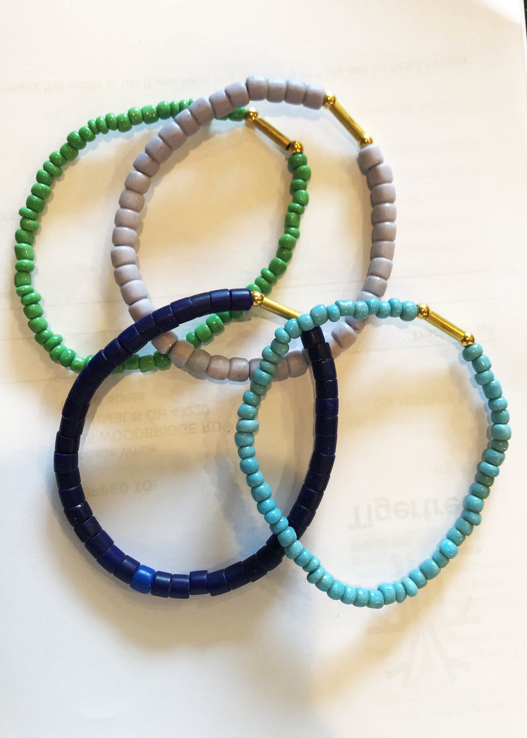 Beaded Stretch Bracelet - Tigertree