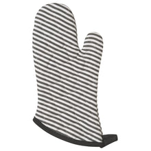 Load image into Gallery viewer, Superior Black Narrow Stripe Oven Mitt - Tigertree
