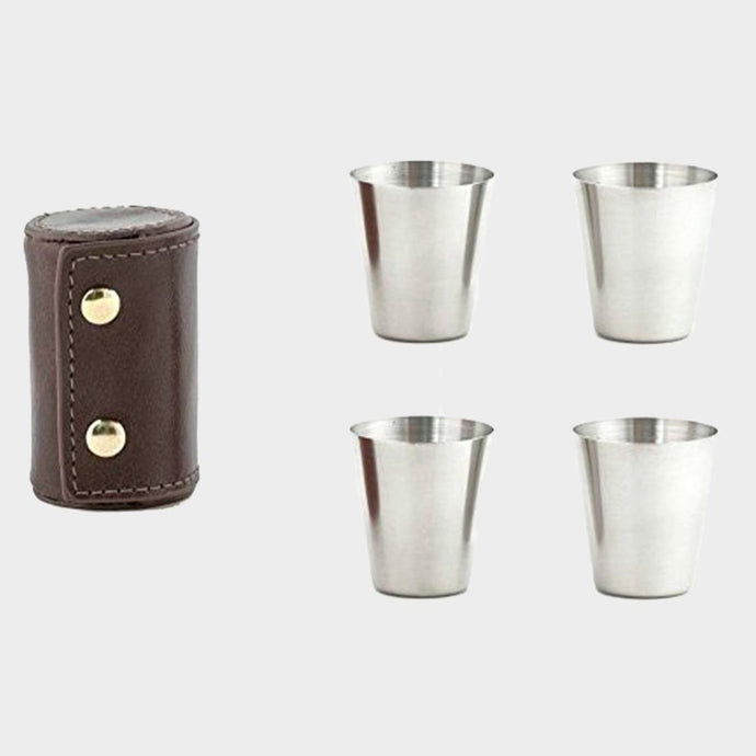 Shot Glasses With Leather Case - Tigertree