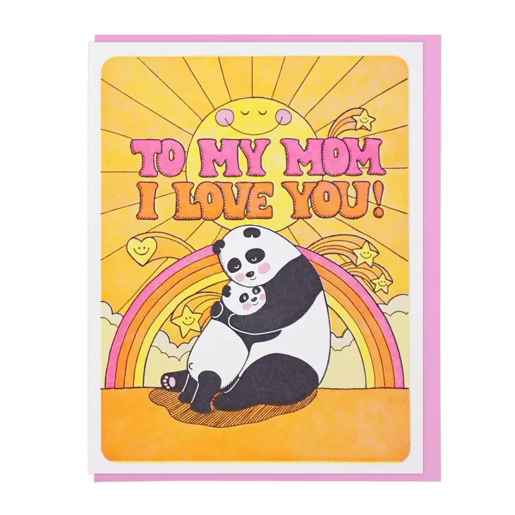I Love You Mom Panda Card - Tigertree