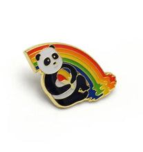 Load image into Gallery viewer, Panda Rainbow Snow Cone Pin - Tigertree
