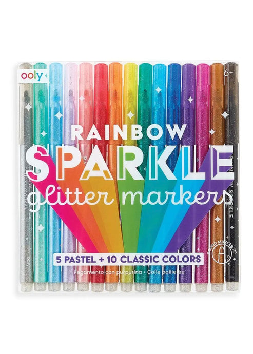 Rainbow Sparkle Glitter Markers - Tigertree