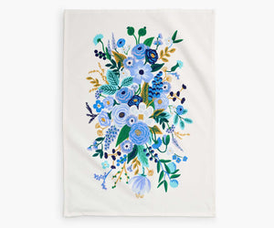 Garden Party Blue Tea Towel - Tigertree