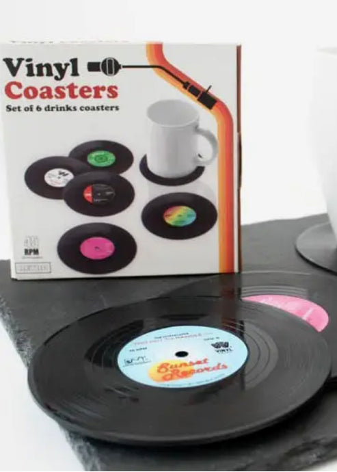 Retro Vinyl Coasters - Tigertree